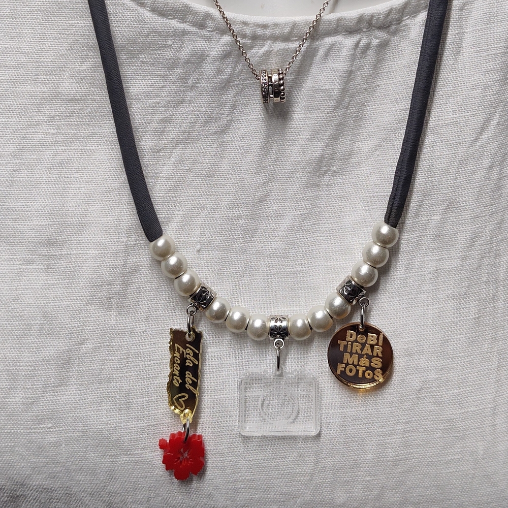 Elegant Pearl and Charm Necklace